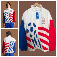 Adidas Classic USA FIFA World Cup 94 Retro Soccer Track Jacket Men Sz L New $120 picture