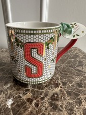Anthropologie Festive Bistro Tile Monogram Initial 