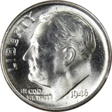 1946 S Roosevelt 90% Silver 10c ~ Unc Mint State ~ Choose how many ~  picture