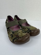 KEEN Sienna MJ Womens 7.5 Camo Canvas Mary Jane Flats Green Brown Gorpcore picture