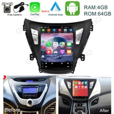 64GB For Hyundai Elantra 2011-2013 Radio CarPlay Car Stereo GPS Navi Android 13 picture
