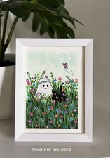 Custom ACEO Display Frame - White | Fits Standard 2.5x3.5 ACEOs picture