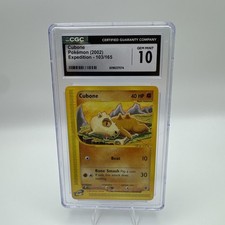 CGC 10 GEM MINT Cubone 103/165 Expedition Non Holo Pokemon Card picture