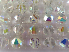 Factory Box 48 Vintage Swarovski Geometric Crystal Beads 12mm Crystal AB. #346 picture