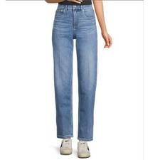SPANX SPANXshape Size L Authentic 360 90s High Rise Straight Leg Denim Jeans picture