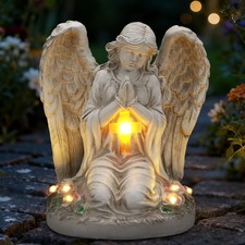 Elegant Solar-Powered Angel Garden Statue for Outdoor & Grave Decorations picture