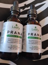 Leefy Organics 2 PACK PRANA 2FL Oz 59ml Tumeric And Ginger Sealed New  picture