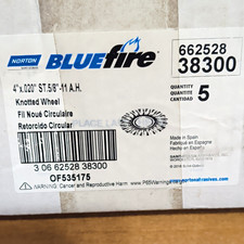 Norton Bluefire Knotted Wire Wheel 4 x .020 5/8-11  Qty 5 66252838300 picture