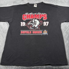 Vintage 1997 Buffalo Sabres Northeast Division Champs T-Shirt Mens 2XL Tultex picture