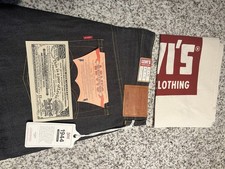 LEVIS VINTAGE CLOTHING LVC 1944 501XX Dark Indigo 38X32 NWT JAPAN #445010088 picture