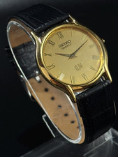 Vintage Refurbished Seiko Slim Tank Men's Wrist Watch -Round Case picture
