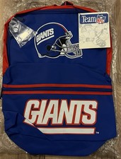 NWT'S Vintage 90s Team NFL New York  Giants NFL Backpack School Gym Bag Travel picture