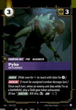 Pyke - Returned 145/219 Rare Unleashed Riftbound Foil Near Mint picture