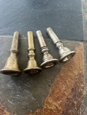 4 VINTAGE   LATE  1800'S  EARLY  1900'S   CORNET MOUTHPIECES picture
