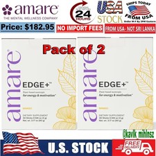 2x Amare EDGE+ Plus Nootropic Energy Focus Motivation -All Flavor- 60 Sticks 🔥 picture