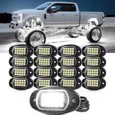 16 Pods White Rock Light Kit - 6000K Super Bright Pure White LED Underglow picture