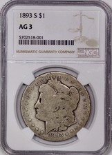 1893-S Morgan Silver Dollar NGC AG03 - Key Date picture