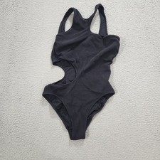 Seafolly Australia Swimsuit Womens Size US 8 Black Sea Dive Cut Out One Piece picture