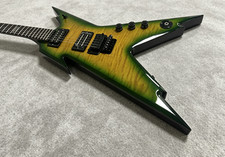 US Dean Dime Stealth Floyd FM Electric Guitar Dime Slime Green Burst Flame picture