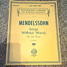 Mendelssohn Songs Without Words Piano Solo Sheet Music G. Schirmer L.58 picture
