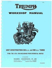 Triumph workshop service repair manual 1965 Tiger 100 T100C picture