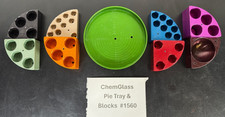 Chemglass CG-1991-P Tray & 8 Different Pie Blocks REACTION BLOCKS SYSTEM, BEST picture