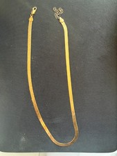 Kinn Bold Carter Herringbone Chain Necklace 14K Solid Gold 4.4mm 16-18