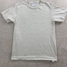 Vtg Velva Sheen T-Shirt Mens Large Oatmeal Heather Made in USA Cotton Blank Tee picture