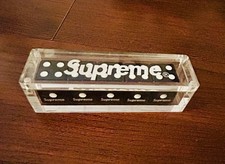 Supreme Logo Black Acrylic Dice Set with Case 2011 FW11 picture