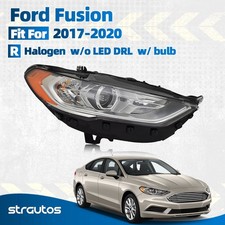 For 2017-2020 Ford Fusion Halogen Headlight w/ bulb w/o DRL Right Passenger Side picture