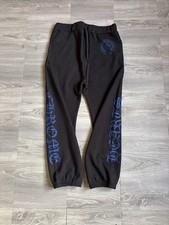 Chrome Hearts Black/Blue Horseshoe Sweatpants Size X-Large picture