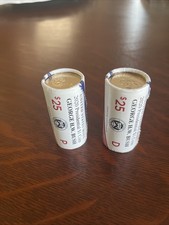 George H W Bush presidential dollar mint-wrapped rolls 2020-P and 2020-D picture