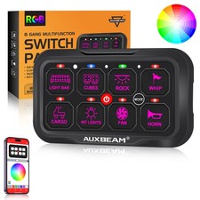 AUXBEAM 8-Gang AR-800 Multifunction RGB Switch Panel with bluetooth Controlled picture