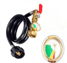 1LB To 20LB Propane Refill Adapter Extension Hose With Gauge On-Off Control 40'' picture