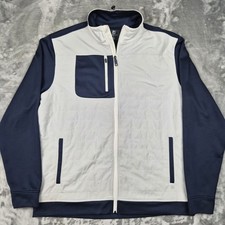 FootJoy ThermoSeries Hybrid Jacket Mens L Blue Full Zip Golf Quilted Pockets picture
