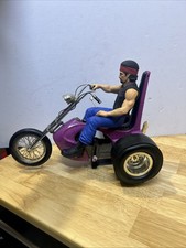 Vintage Cox  Gas Powered .049 Metalflake Chopper Trike 70's  CUSTOM RIDER FIGURE picture