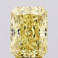 4.12 ct Radiant Cut Lab Diamond Fancy Intense Yellow VVS2 IGI – Stunning Color picture