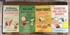Lot Of 4 Peanuts Charlie Brown Vintage Books by Charles M Schulz 60-70s Snoopy  picture