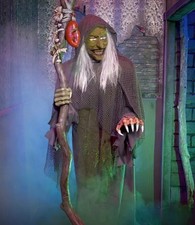 Halloween Ethel the Sea Witch Haunted Harbor Servo Animatronic LED Prop NEW picture