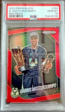 2024-25 Prizm Black Giannis Antetokounmpo #159 Red Prizm 001/299 PSA 10 Bucks picture