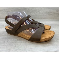 EuroSoft by Sofft Gianetta Women's Brown Strappy Wedge Sandals 10 Shoes picture