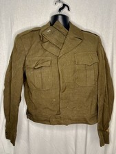 WWII Named Officer Ike Jacket w/ Garrison Cap, US Army WW2 Lieutenant Uniform  picture