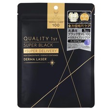 Quality 1st Derma Laser Super Black VC100 Face Mask Sheet 7pcs Skincare ~ Japan picture