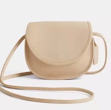Vintage Coach Minimalist Casey Crossbody Saddle Bag In Bone  picture