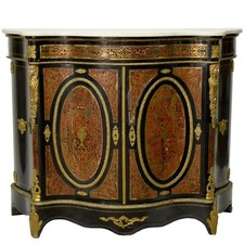 Antique French Style Marble Top Two Door Cupboard picture