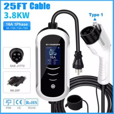 EV Charger LEVEL 2 LEVEL 1 Portable Charging Cable 110V to 240V. 8A/10A/13A/16A picture