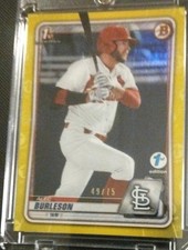 2020 Bowman Draft 1st Edition - Alec Burleson #BD-45 Yellow Foil /75 (RC) picture
