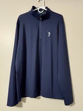 William Murray Men's XL Blue 1/4 Zip Golf Pullover Long Sleeve Polyester picture
