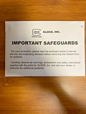 NEW Sealed Original Glock OEM Instruction Manual with warranty card all models picture