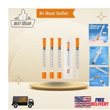 1ml 31G 1/4 Inch Syringes - Individually Wrapped, 25 Pack for Precision picture